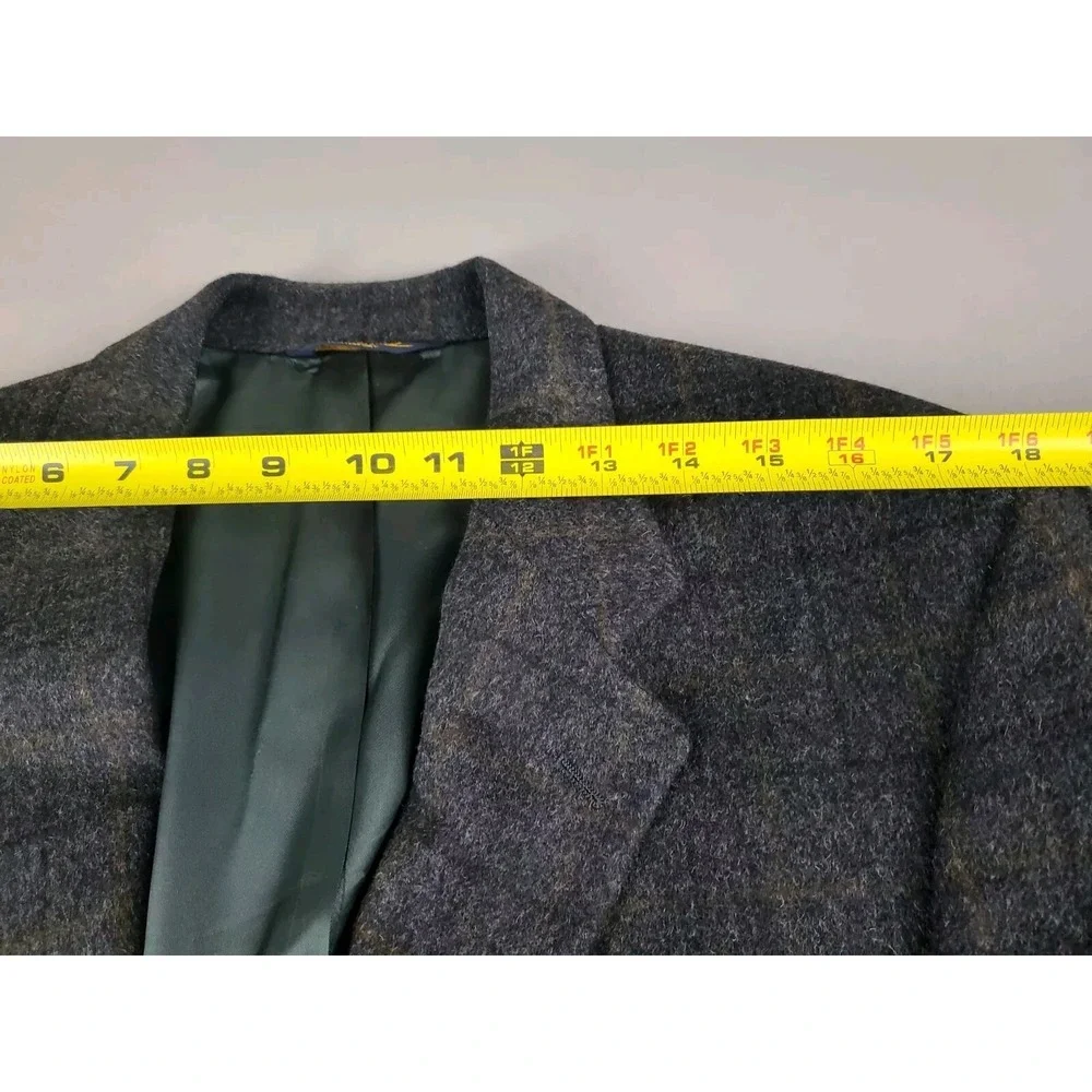 Brooks Brothers Men Sport Coat 42 Windowpane 2 Button Camel Hair Blazer Jacket - Picture 15 of 16